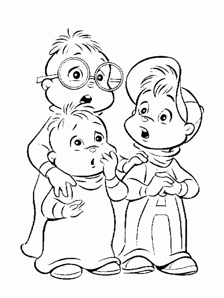 alvin and the chipmunks cartoon coloring pages Coloring4free