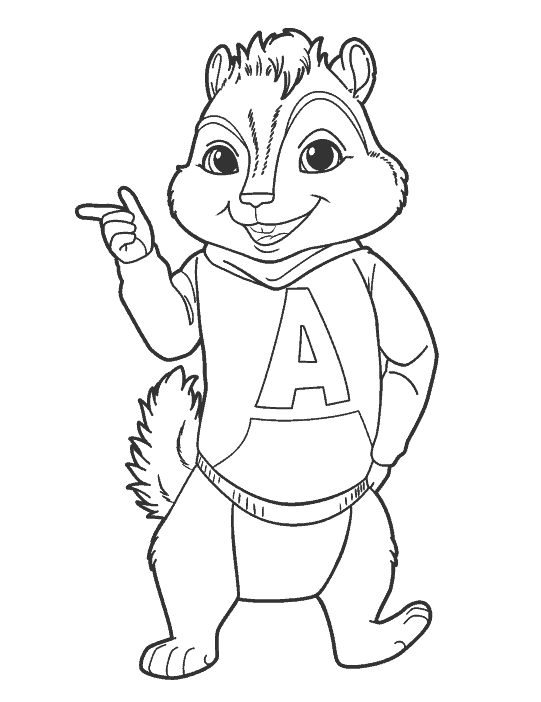 alvin and the chipmunks coloring pages alvin seville Coloring4free