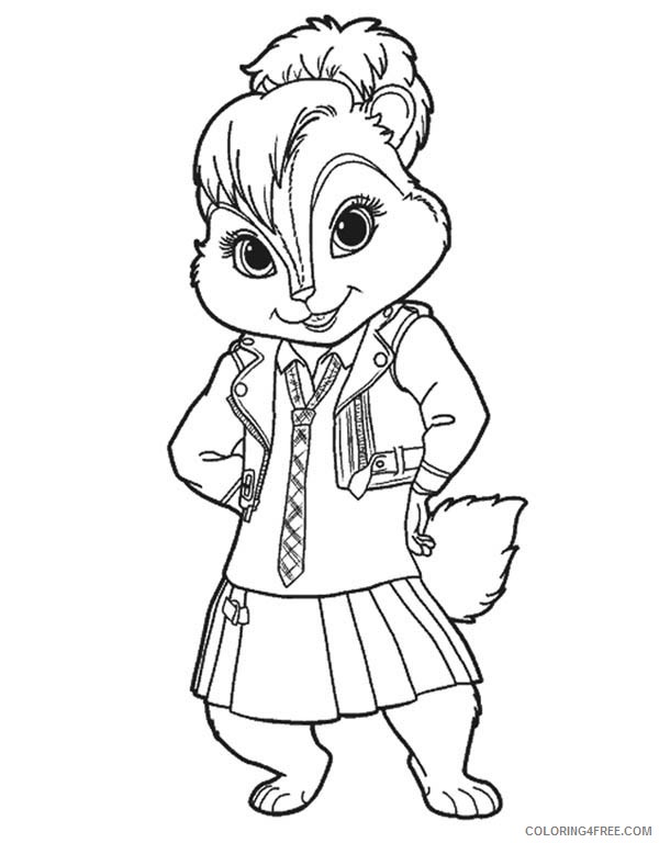 alvin and the chipmunks coloring pages brittany Coloring4free