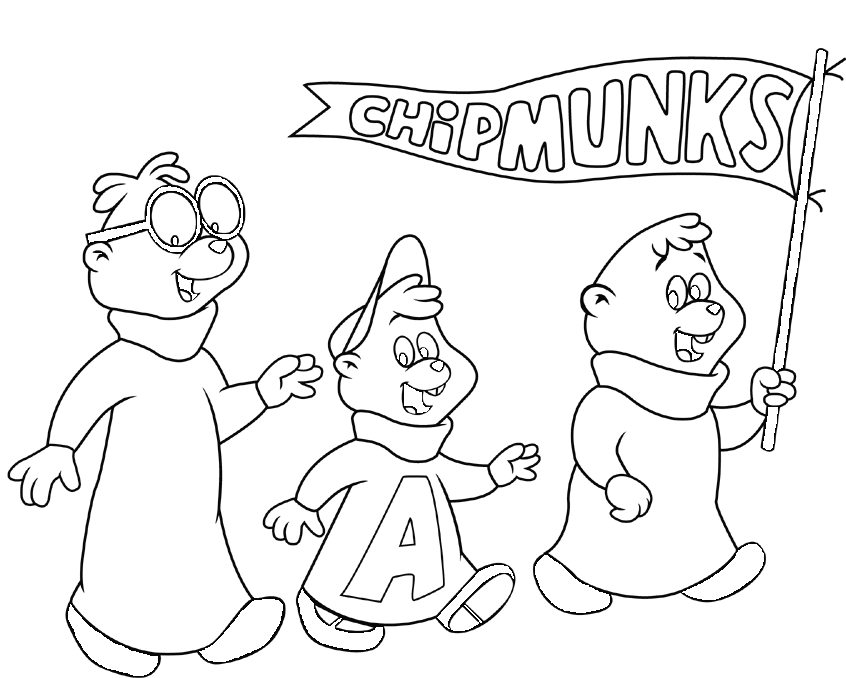 alvin and the chipmunks coloring pages cartoon Coloring4free