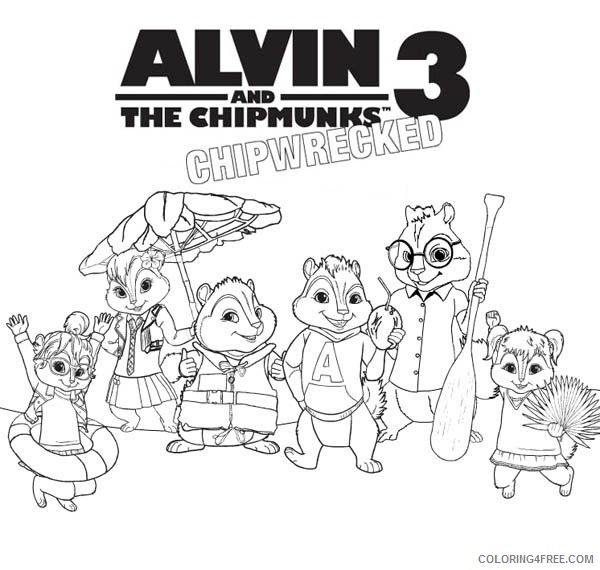 alvin and the chipmunks coloring pages chipwrecked Coloring4free