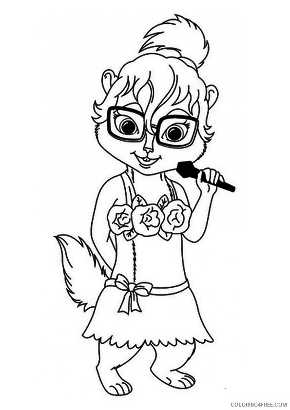 alvin and the chipmunks coloring pages jeanette miller Coloring4free