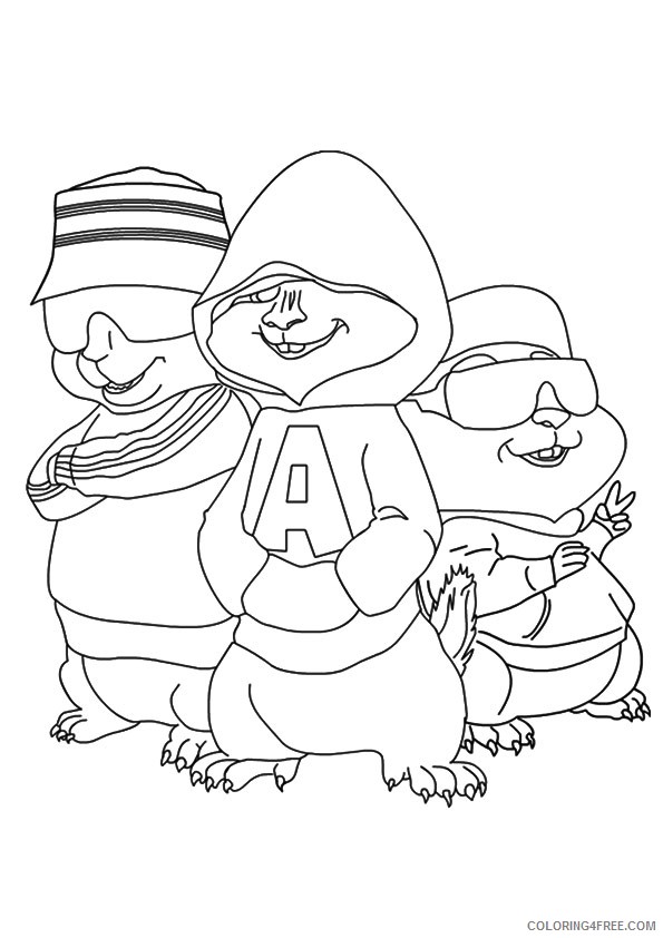 alvin and the chipmunks coloring pages printable Coloring4free