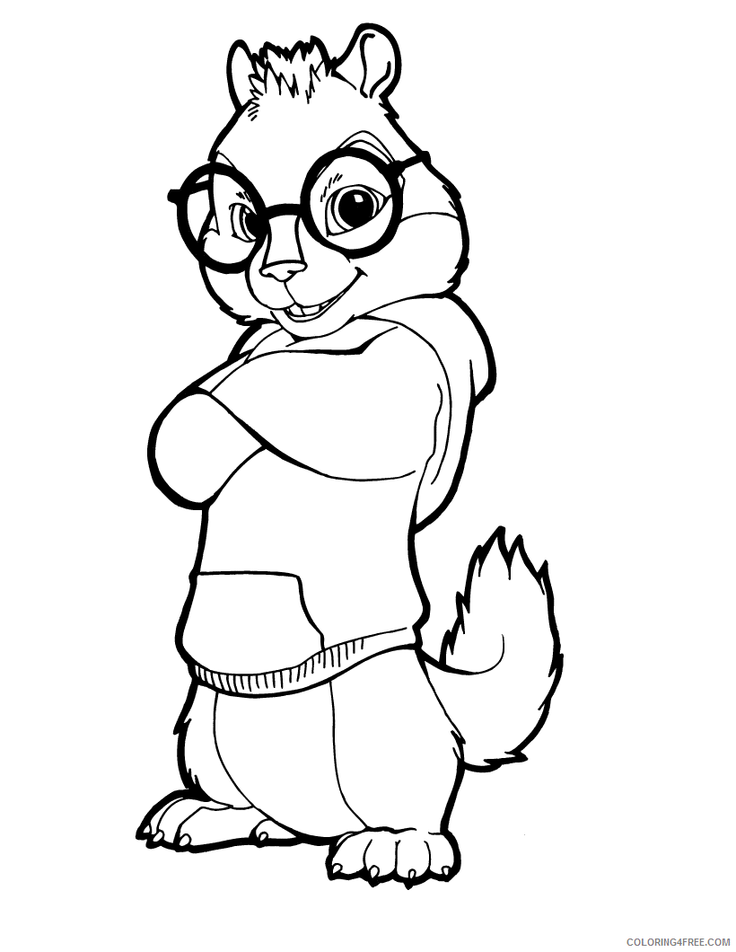 alvin and the chipmunks coloring pages simon seville Coloring4free