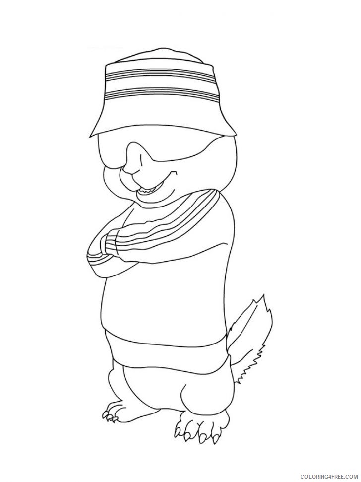 alvin and the chipmunks coloring pages simon wearing sunglasses Coloring4free