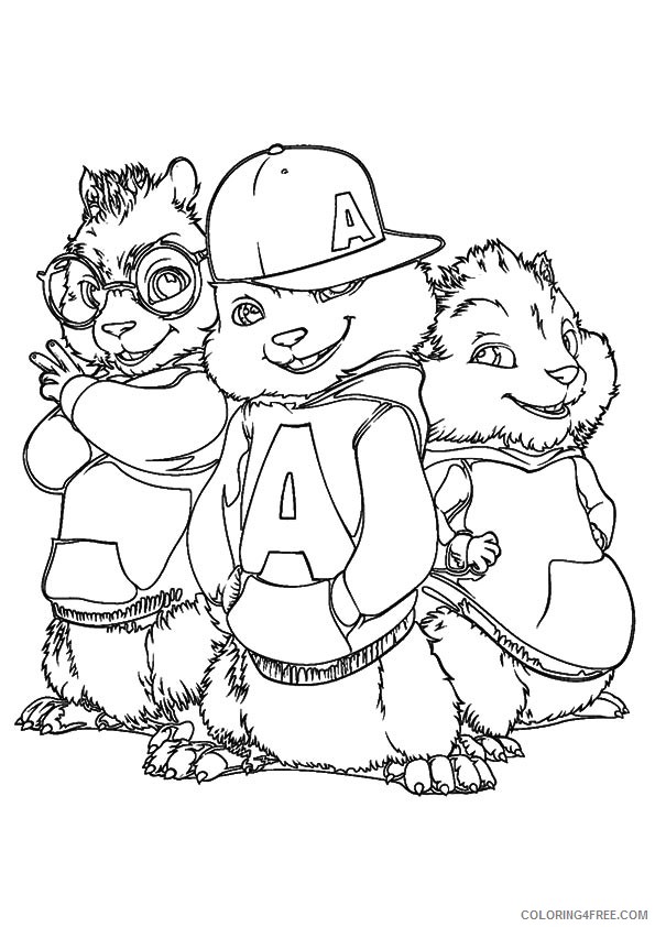 alvin and the chipmunks coloring pages to print Coloring4free