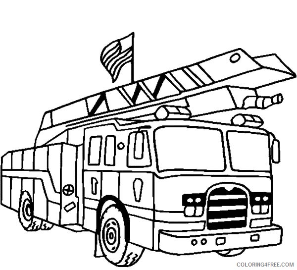 american fire truck coloring pages Coloring4free
