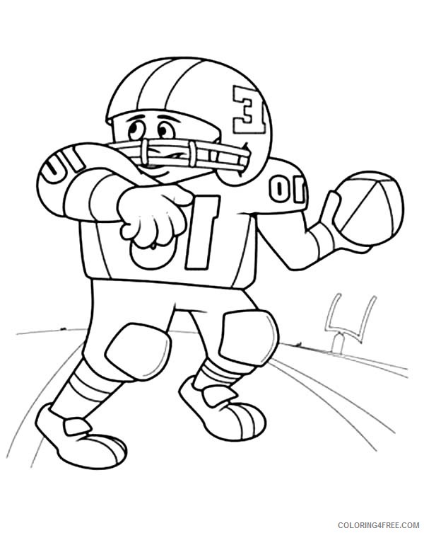 american football player coloring pages for kids printable Coloring4free