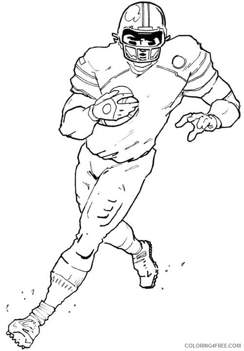 american football player coloring pages running the ball Coloring4free