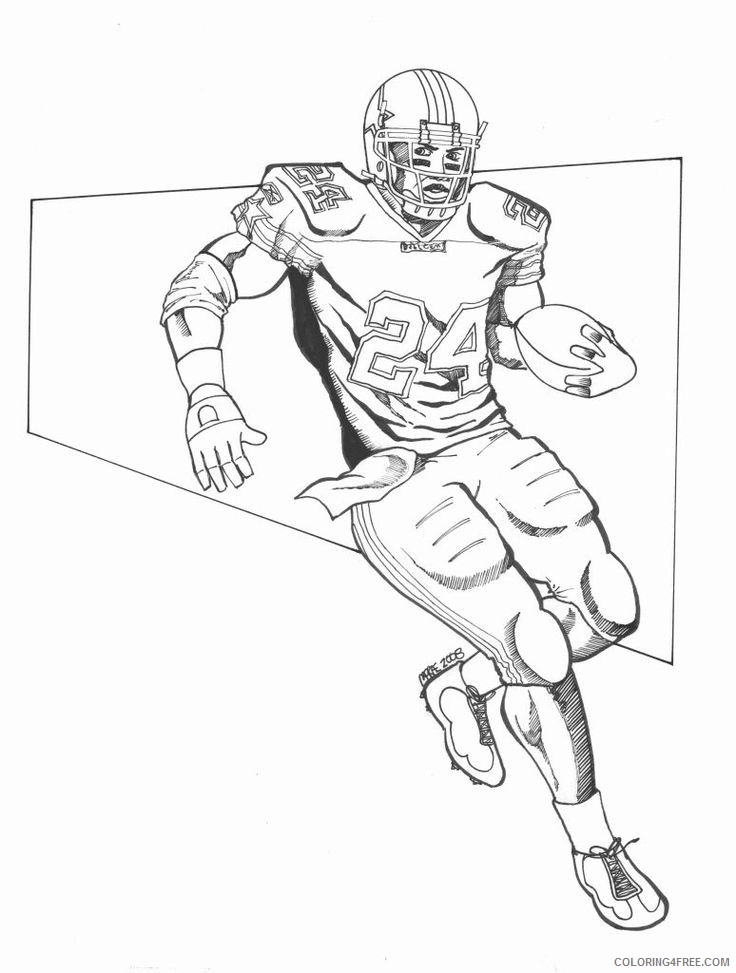 american football player coloring pages wide receiver Coloring4free