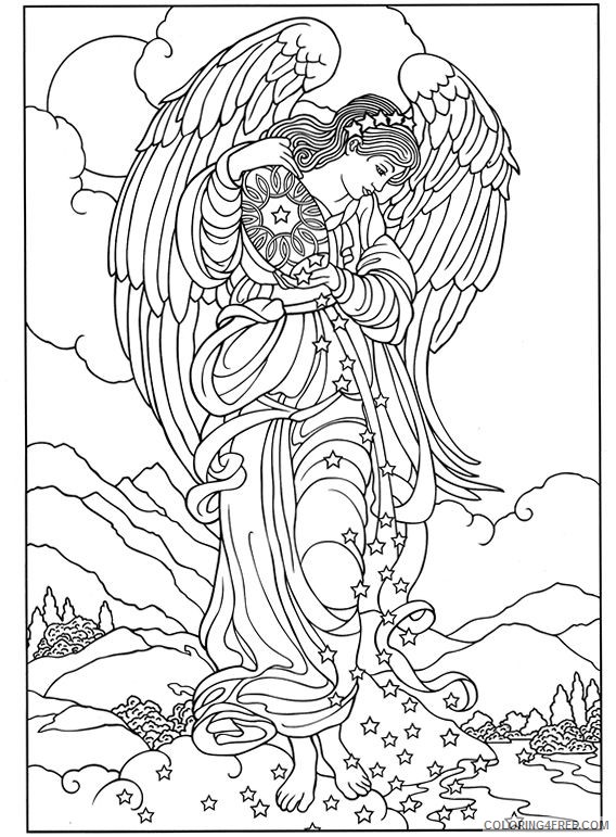 angel coloring pages for adults printable Coloring4free