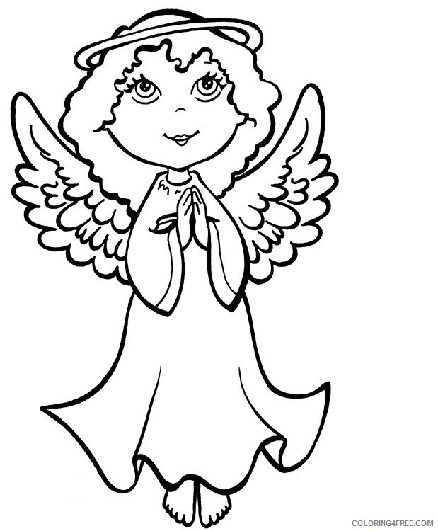 angel coloring pages praying Coloring4free