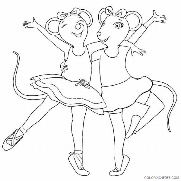angelina ballerina coloring pages and friend Coloring4free