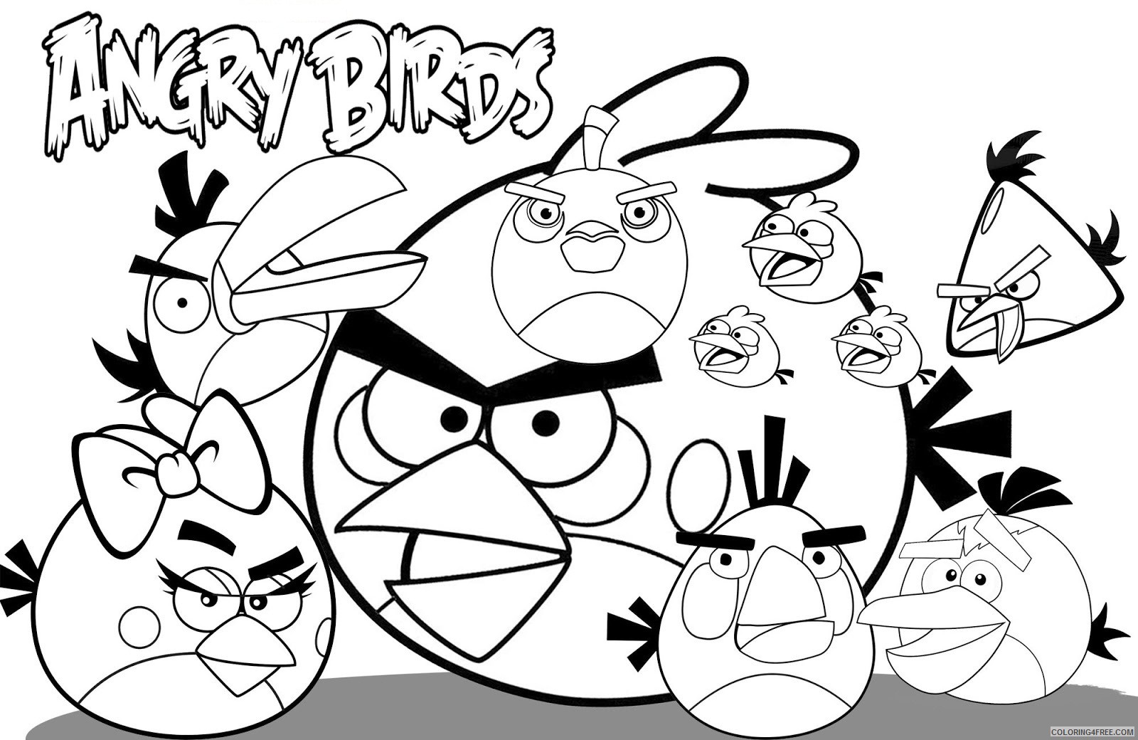 angry birds coloring pages all birds Coloring4free