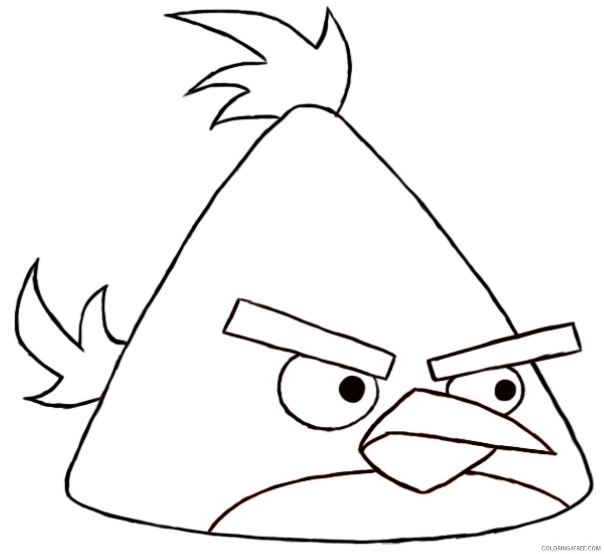 angry birds coloring pages chuck yellow bird Coloring4free