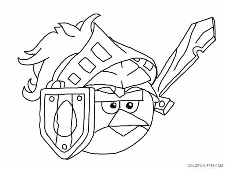 angry birds coloring pages epic red bird Coloring4free