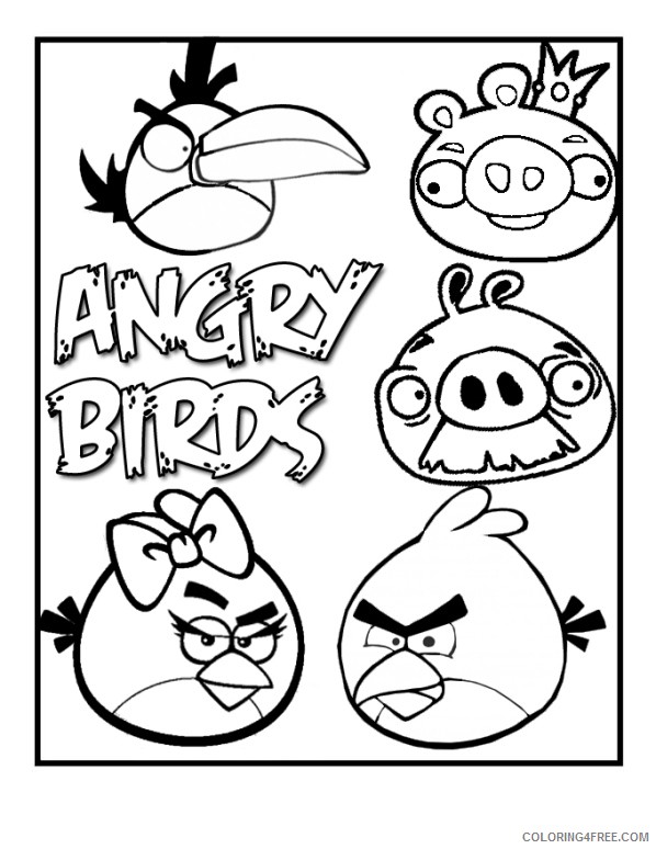 angry birds coloring pages for kids Coloring4free