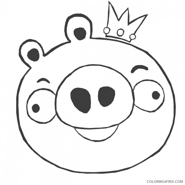 angry birds coloring pages king pigs Coloring4free
