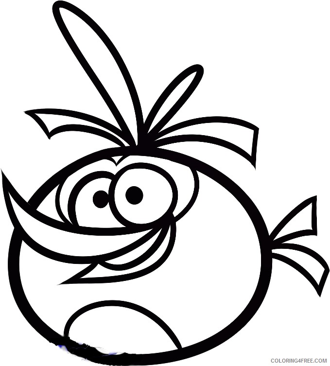 angry birds coloring pages orange bird Coloring4free