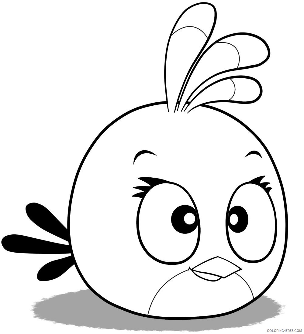 angry birds coloring pages pink bird Coloring4free