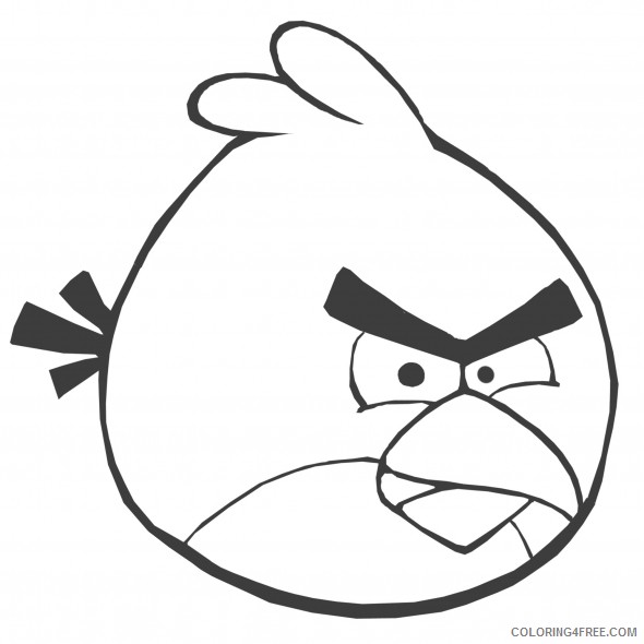 angry birds coloring pages red bird Coloring4free