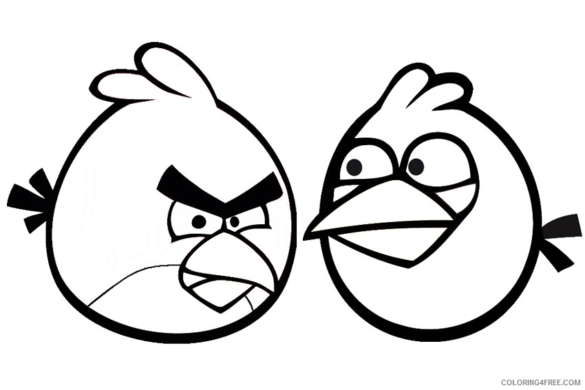 angry birds coloring pages red blue bird Coloring4free