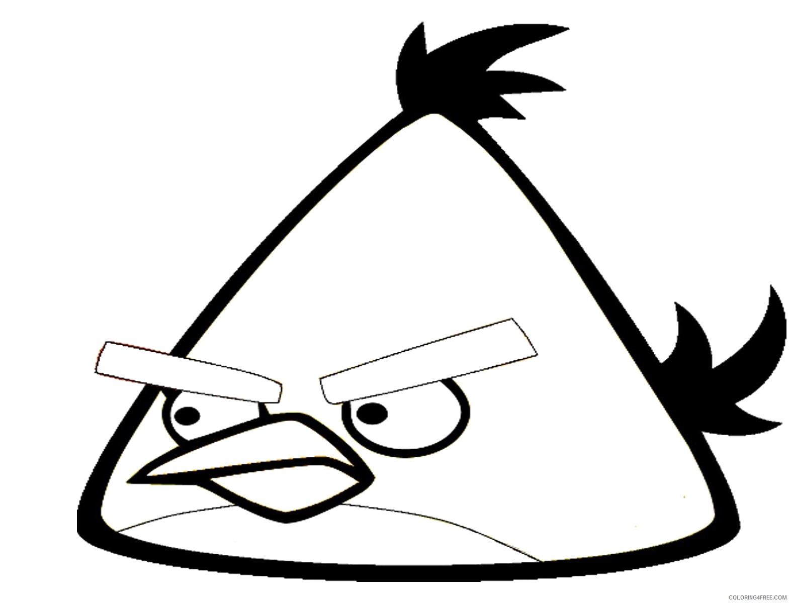 angry birds coloring pages yellow bird Coloring4free