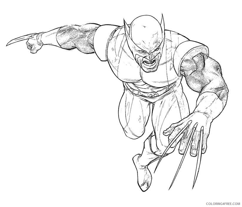 angry wolverine coloring pages Coloring4free