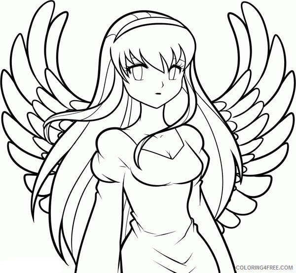 anime angel coloring pages printable Coloring4free