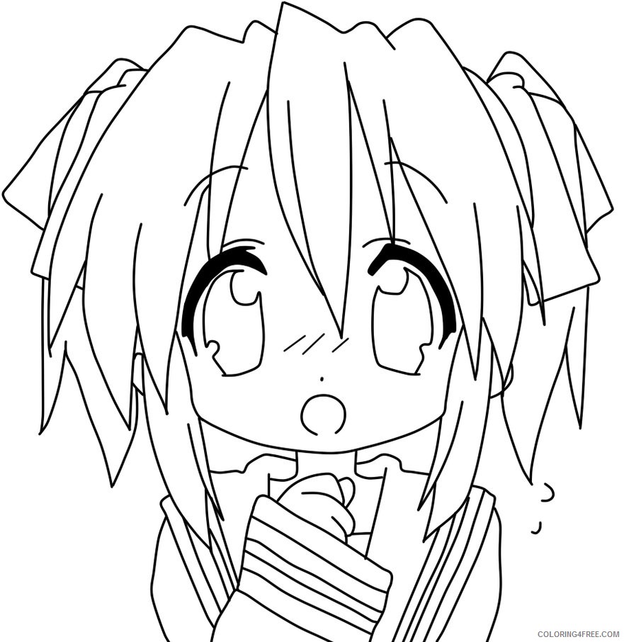 anime coloring pages chibi Coloring4free