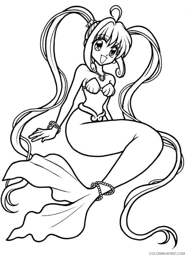 anime mermaid coloring pages Coloring4free
