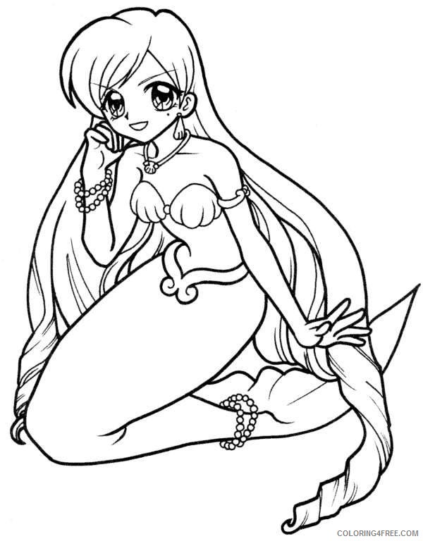 anime mermaid coloring pages for girls Coloring4free