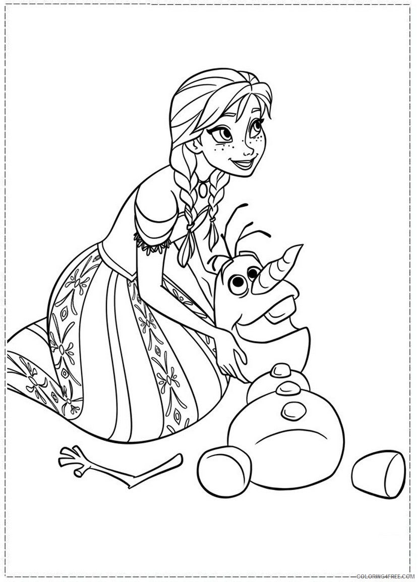 anna coloring pages and olaf Coloring4free