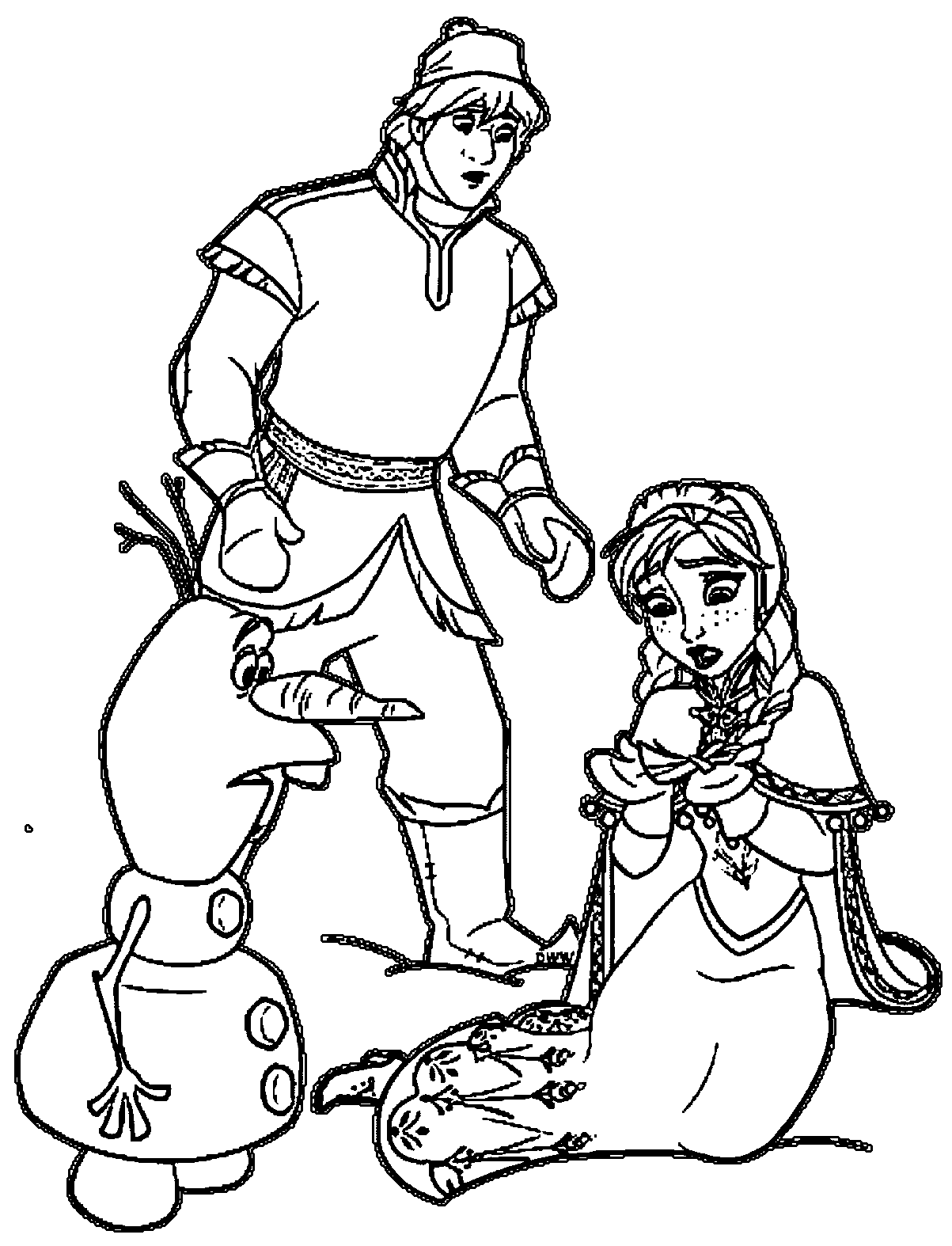 anna kristoff olaf coloring pages Coloring4free