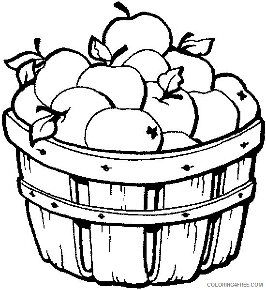 apple coloring pages a basket of apples Coloring4free