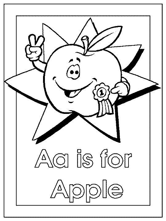 apple coloring pages a for apple Coloring4free