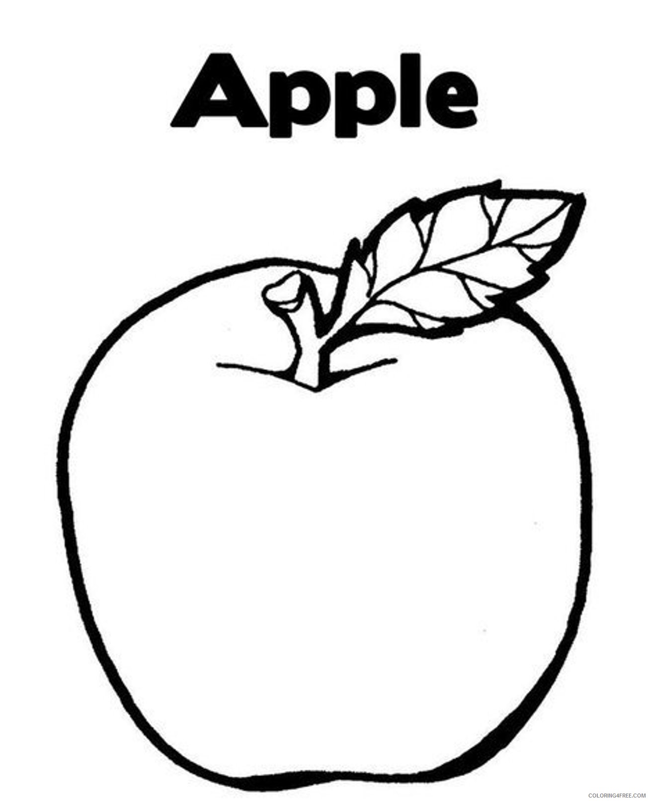 apple coloring pages a is for apple Coloring4free