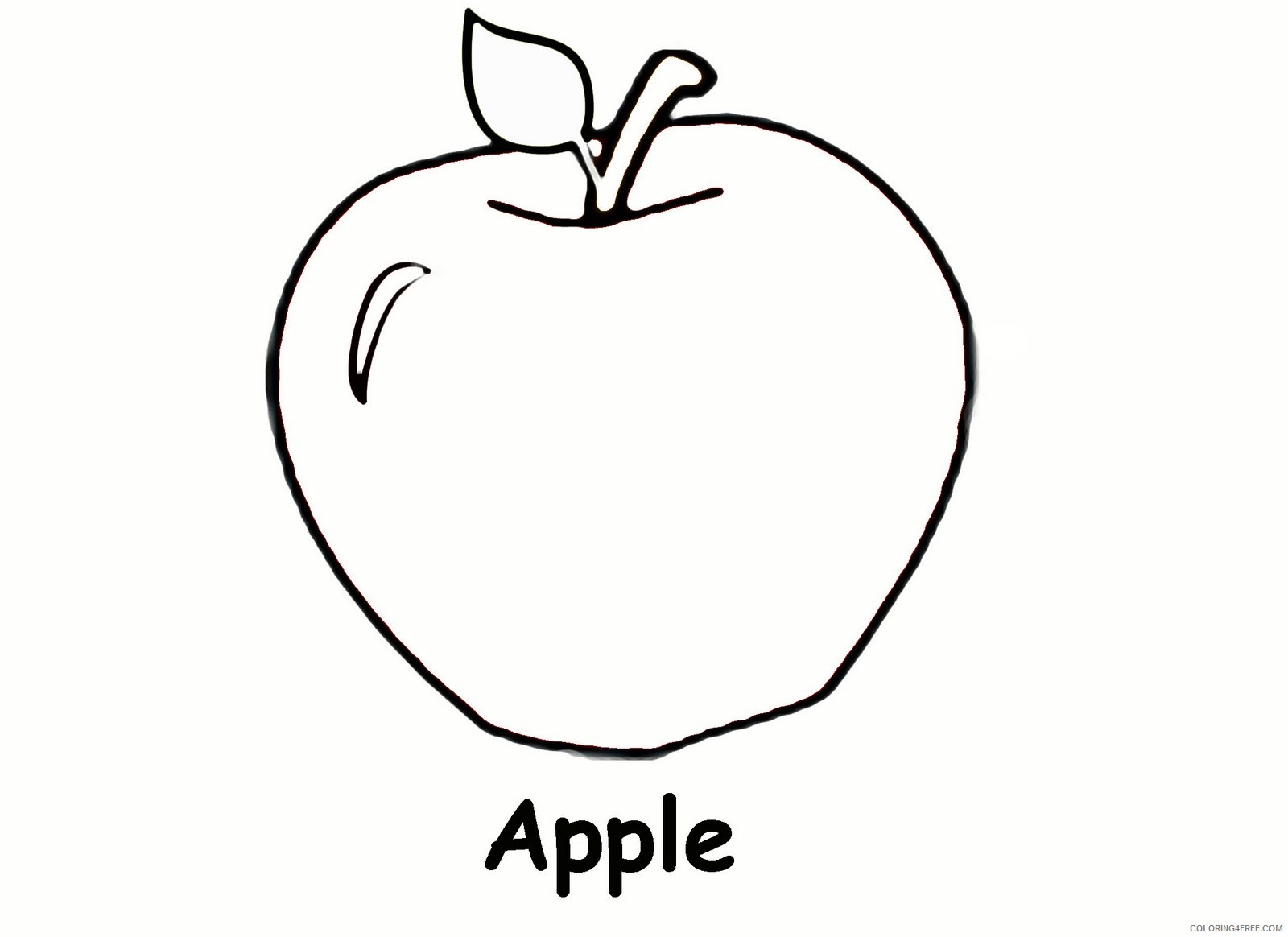 apple coloring pages for kindergarten Coloring4free