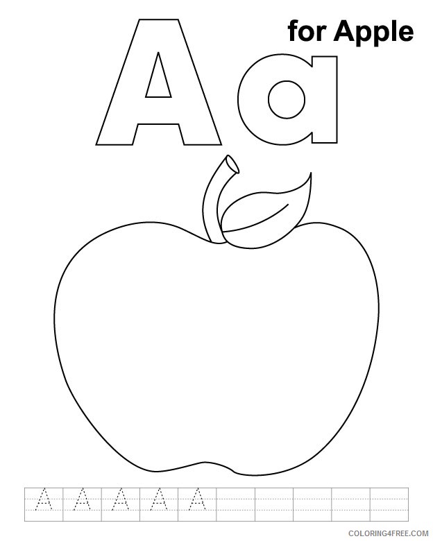 apple coloring pages for preschool Coloring4free
