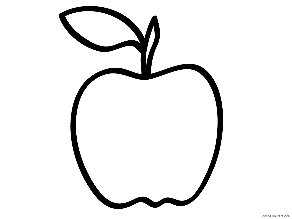 apple coloring pages for preschooler Coloring4free