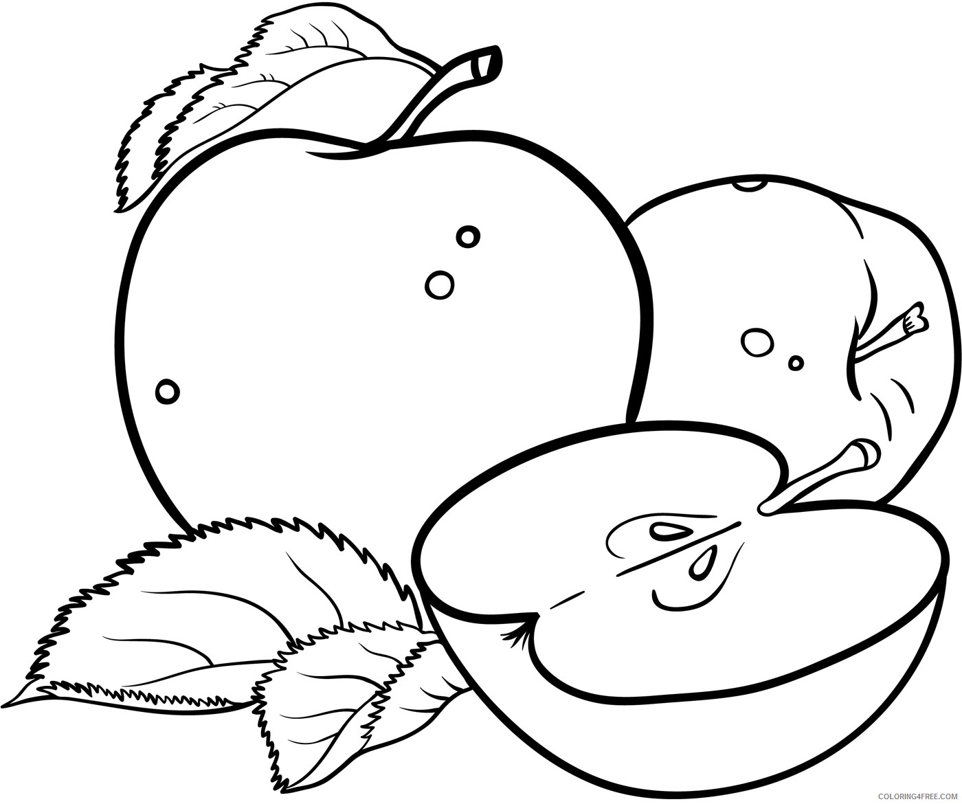 apple coloring pages printable free Coloring4free