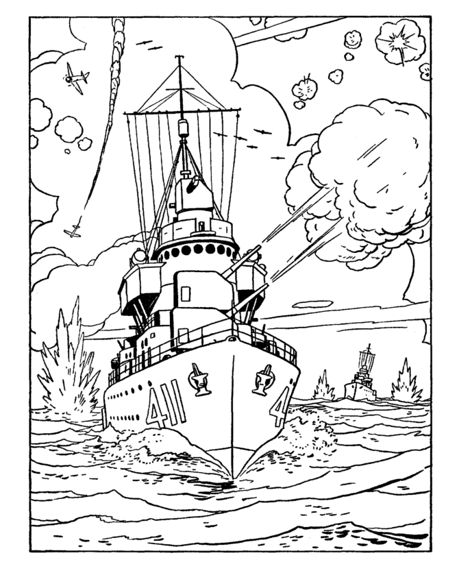 army coloring pages battleship Coloring4free