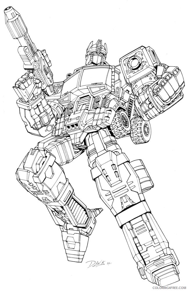 autobots optimus prime coloring pages Coloring4free