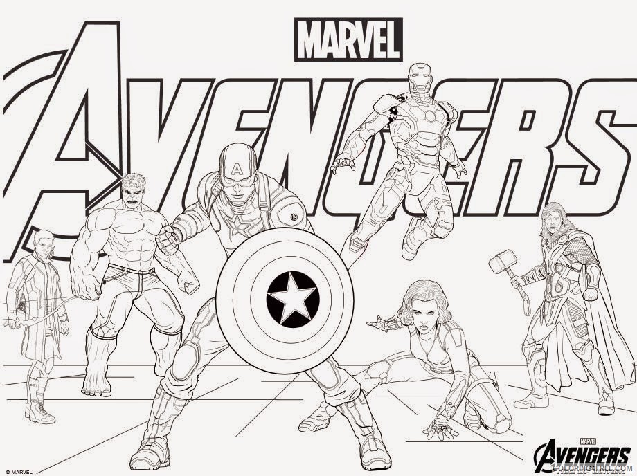 avengers coloring pages all heroes Coloring4free