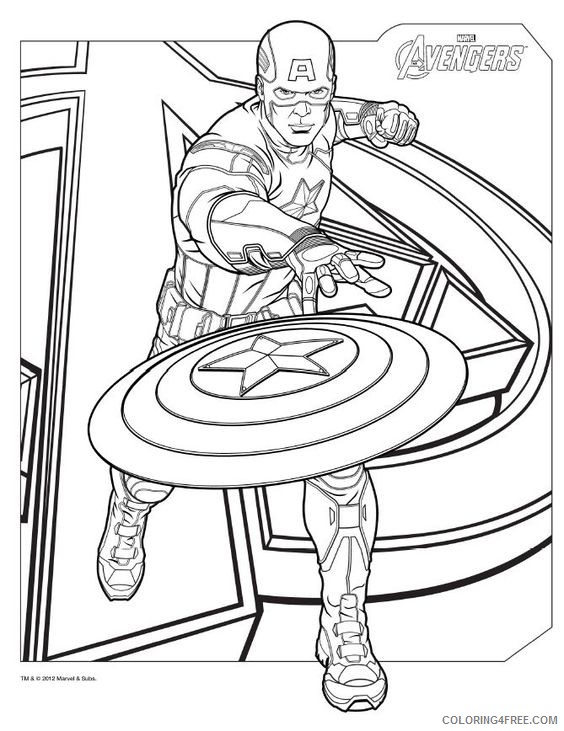 avengers coloring pages captain america Coloring4free