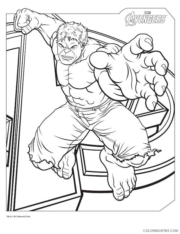 avengers coloring pages hulk Coloring4free