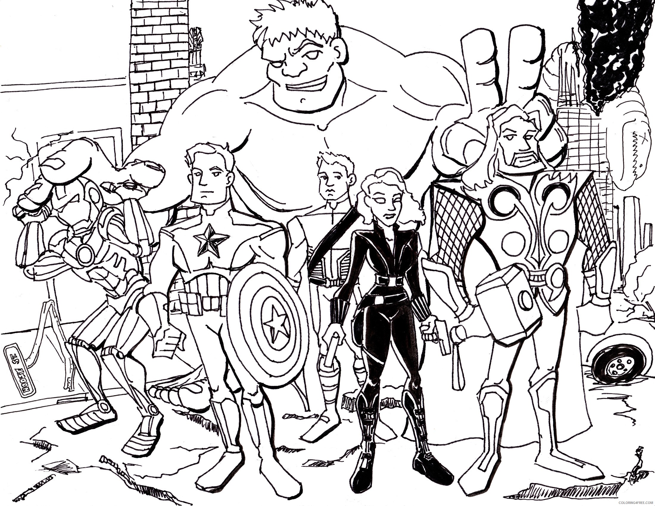 avengers coloring pages to print Coloring4free