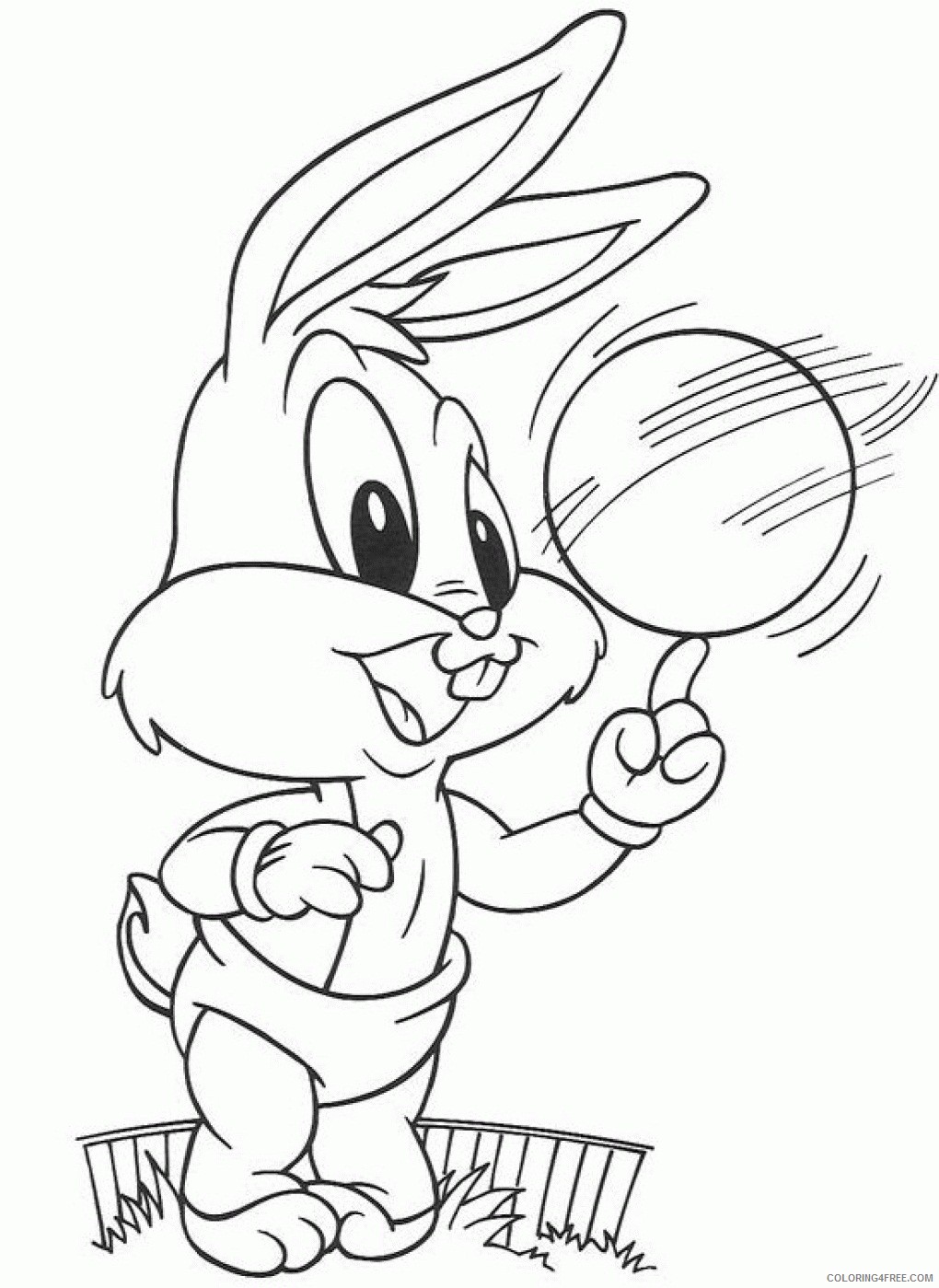 baby bugs bunny coloring pages playing ball Coloring4free