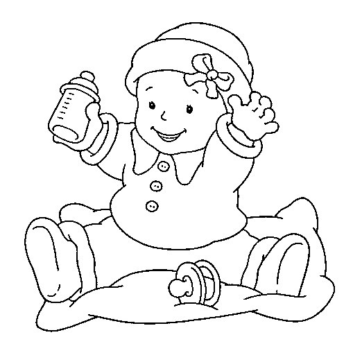 baby coloring pages drink milk Coloring4free