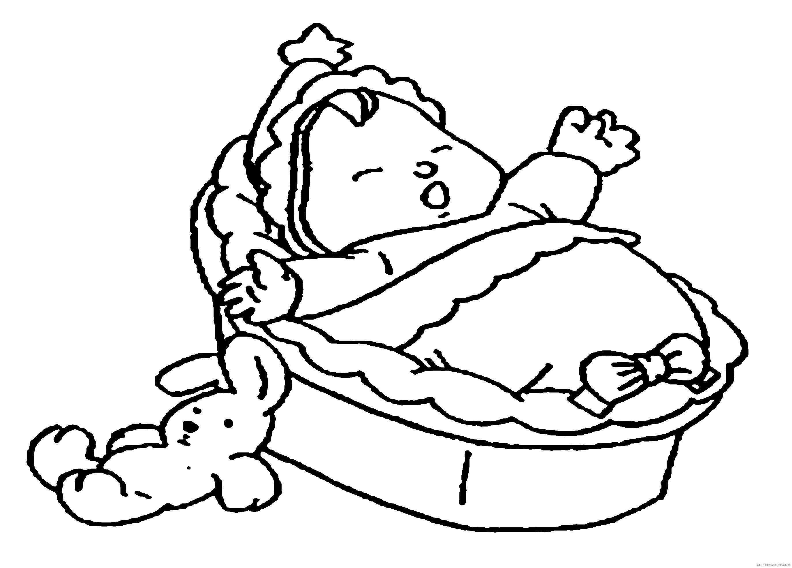 baby coloring pages sleeping in crib Coloring4free
